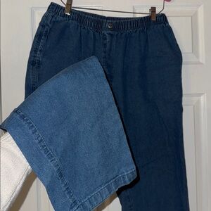 Vintage Denim Stretch Jeans Capri Pants